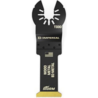 Picture of Universal Oscillating-Sawblade One-fit 1-5/8 Inch-Long X 1-1/4 In W Bi-metal Titanium Coated Pk3
