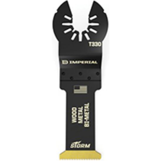 Picture of Universal Oscillating-Sawblade One-fit 1-5/8 Inch-Long X 1-1/4 In W Bi-metal Titanium Coated Pk3