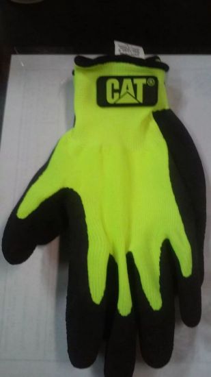 Picture of Hi-vis Green Latex-coated Palm String Knit-glove