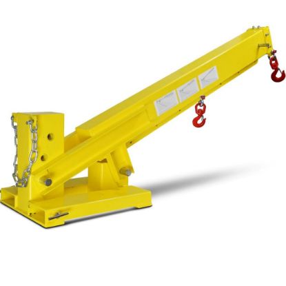 Picture of Adjustable Hoist Pivoting Forklift Jib Boom Crane 6000 Lb Lift Capacity