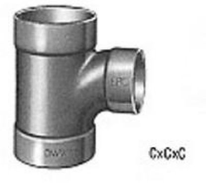 Picture of Wrot-copper Dwv-rated Sanitary-tee C X C X C 2" X 2" X 1-1/4"
