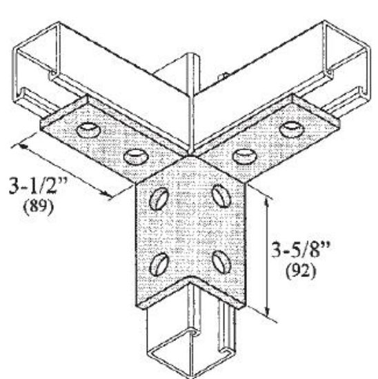 Picture of Strut Fitting Wing 8 Hole Double Angle Corner-Connector