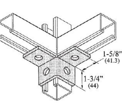 Picture of Strut Fitting Wing 4-Hole Double Angle Corner-Connector