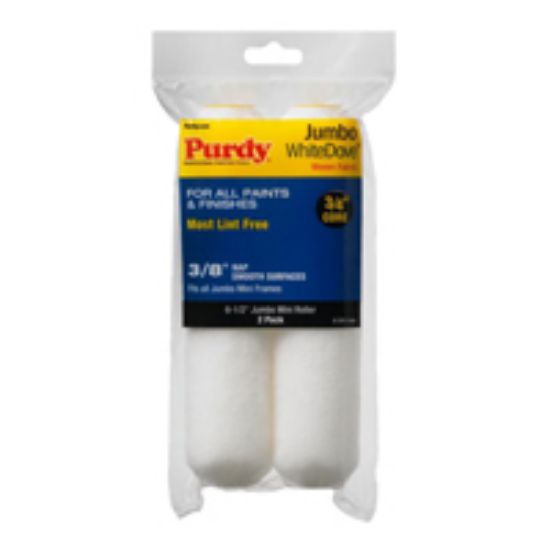 Picture of Jumbo Mini Core Roller-Cover 6-1/2 in 3/8 in Nap Woven Dralon Fabric Polypropylene Core Smooth