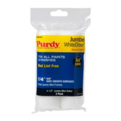 Picture of Roller-Cover Jumbo Mini Core 4-1/2 in 1/4 in Nap Woven Dralon Fabric Polypropylene Core Smooth