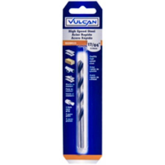 Picture of Drill-Bit Jobber-Length 17/64 In Dia X 4-1/8 Inch-Long Straight-Shank High-Speed-Steel