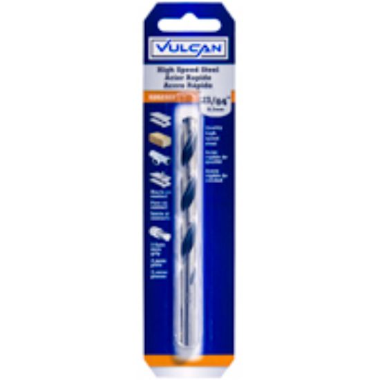 Picture of Jobber-Length Drill-Bit 21/64 In Dia X 4-5/8 Inch-Long Straight-Shank High-Speed-Steel