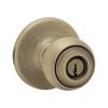 Picture of Keyed-entry Door-lock Knob-handle 1-3/8 To 1-3/4 In Thick Door Antique Brass