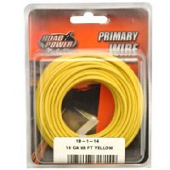 Picture of Primary-Wire 25 Vac 60 Vdc Copper Conductor Yellow Sheath