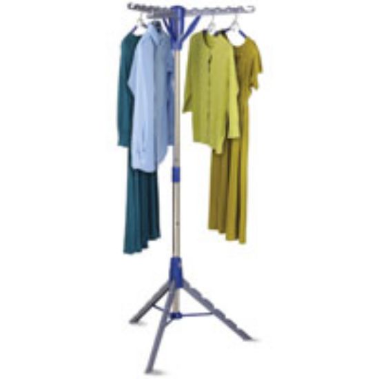 Picture of Foldable Tripod Air Drying Rack Steel Blue/Silver