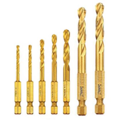 Picture of Drill-bit Set Steel Titanium-coated 7-piece