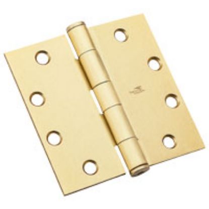 Picture of Template Door-Hinge 90 Lb 8 Holes Steel Satin-Brass 4-1/2"