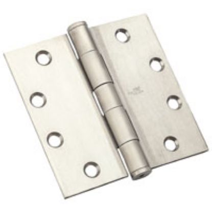 Picture of Standard Weight Template Door-Hinge 90 Lb 8 Holes Steel Satin Stainless-steel