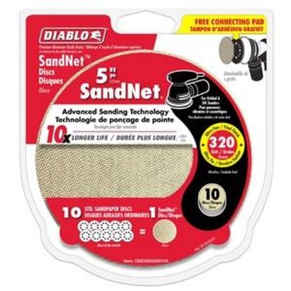 Picture of Sanding-disk Sandnet Abrasive Hook-and-loop 320-grit 5" Promo-20/pack