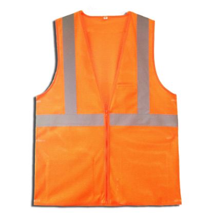Picture of Safety-Vest Zippered High-viz Type-r Class-2 Polyester Orange