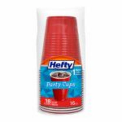 Picture of Party Cup Plastic Red 16-ounce 18-pack