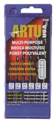 Picture of Drill-bit Set Multi-purpose Masonry 1/8" 5/32" 3/16" 1/4" 5/16" 3/8" Set/6