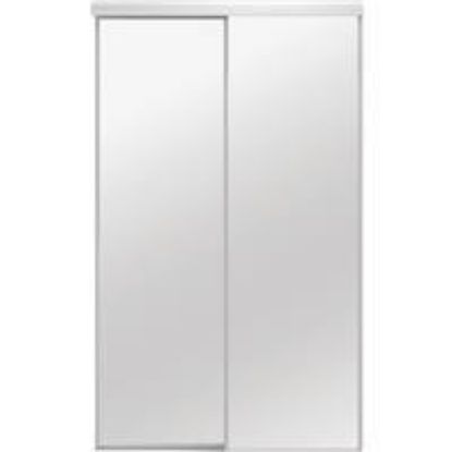 Picture of Colonial Elegance Economical Series 48 In. X 80-1/2 In. White Framed Mirrored Sliding Bypass-doors D...