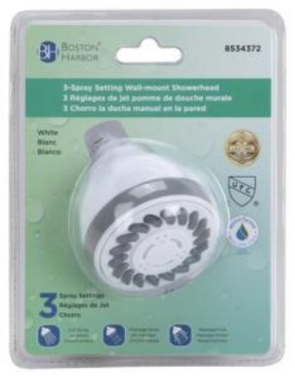 Picture of Shower-Head Fixed-mount 3-settings White