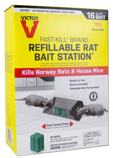Picture of Bait-Block Rodenticide Mouse Poison Bait-Station Refillable With