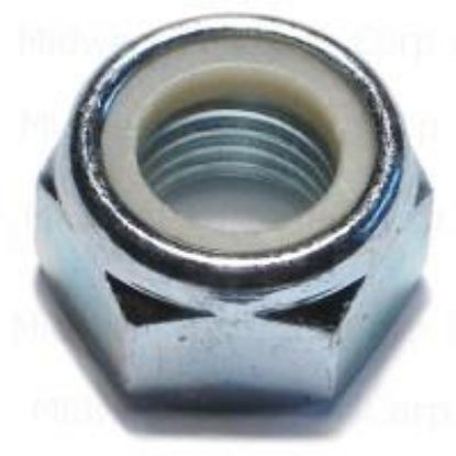 Picture of Hex-Nut Lock-Nut Zinc Metric Nylon Insert 8mm Diameter 1.25 Pitch