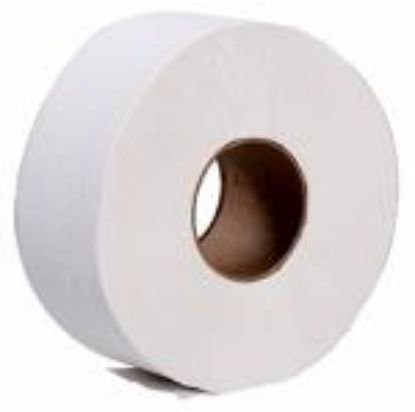 Picture of Toilet-Paper Bath Jumbo 2-ply White 1,000 Sheets Per Roll, 9" Roll Diameter, 3.3" Sheet Length.