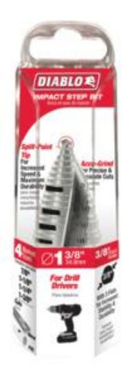 Picture of Step-drill High-speed-steel 15-steps Dual Flute 3/8"-hex-shank 7/8" -1-3/8"