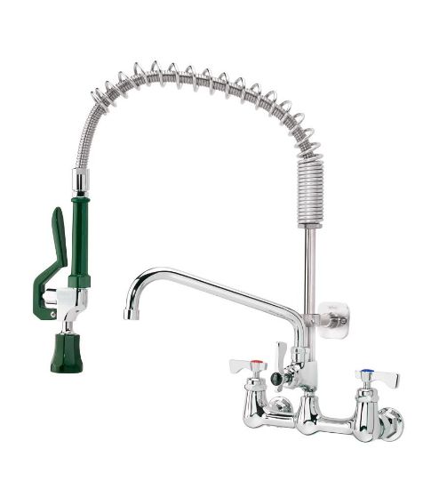 Picture of Shelfmaster Pre-rinse Faucet Wall-mount 8"-center Add-on Spout 12"