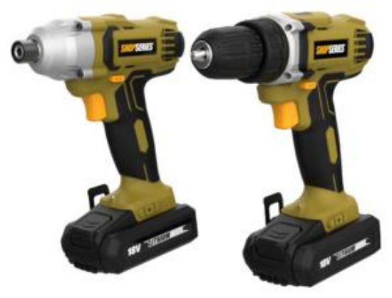 Picture of Drill Driver Kit 1/2" Hammer-drill 1/4" Impact Driver 20-volts Li-ion