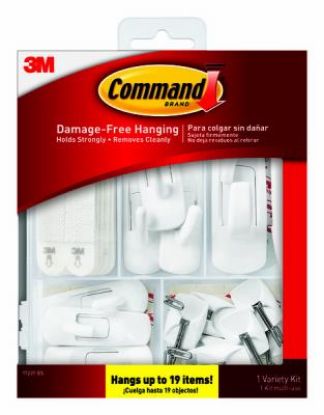 Picture of Assorted Utility Hooks Plastic White 54-pieces