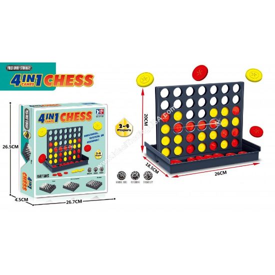 Picture of 4-in-1 Game Set Chess, Checkers, Etc