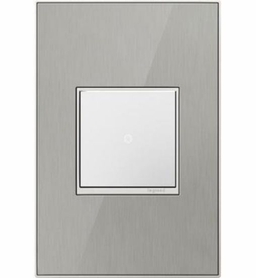 Picture of Wall-plate Screwless 1-gang Stainless-steel Brushed-mirror