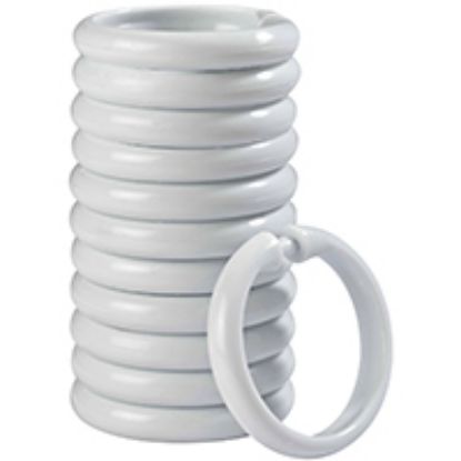 Picture of 12-piece White Shower-curtain-ring