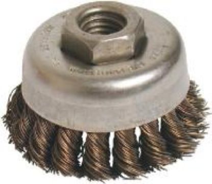 Picture of Wire-cup-brush Knotted-wire 0.020" Extra-coarse 5/8"-arbor 3"