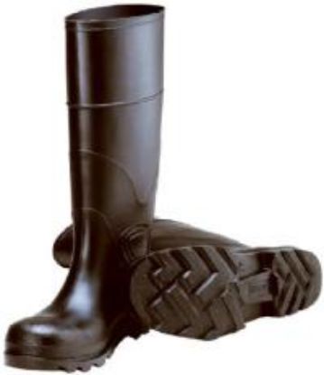 Picture of Knee-boot Pvc Black Over-the-sock Plain-toe Size-10
