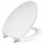Picture of Toilet-seat Wood Elongated Chrome-hinge Whisper-close White