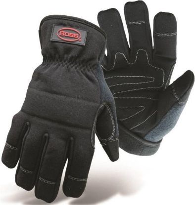 Picture of L Utility Gloves Synthetic Padded-Palm Fleece-Lined Black