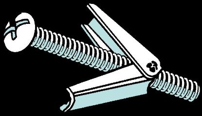 Picture of Toggle-bolt With-wing Zinc-plated 3/16" X 3"