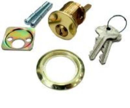 Picture of 1.25" Rim-Cylinder 6 Pin Brass-Finish Keyed-Different