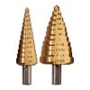Picture of Step-drill Titanium-coated 1/4"-shank Set-of-2 3/16"-1-3/8"