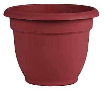 Picture of Planter, 16 In Dia, 17.6 In W, Bell, Ariana Design, Plastic, Burnt Red, Matte