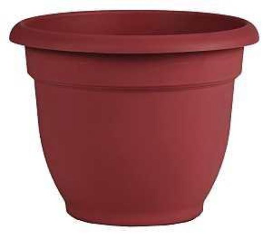 Picture of Planter, 16 In Dia, 17.6 In W, Bell, Ariana Design, Plastic, Burnt Red, Matte
