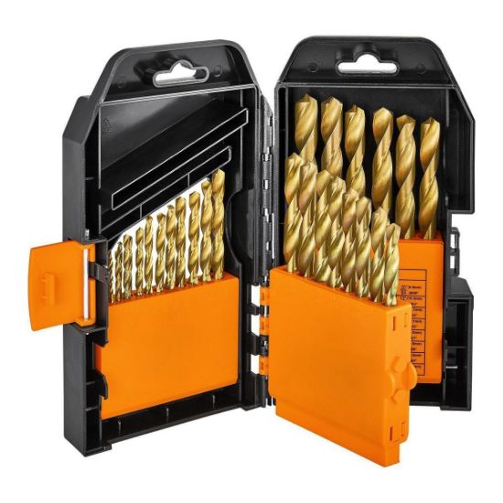 Picture of Drill-bit Set Titanium-coated High-speed Steel Jobber-length 29-pieces