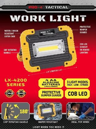 Picture of Work-light Led Rotating-stand 450-lumens Aa-batteries
