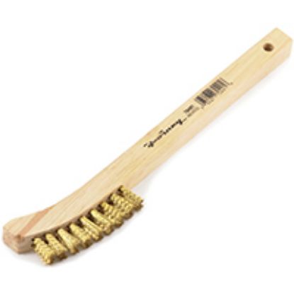Picture of Scratch-brush Curved-handle Brass Bristle