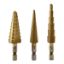 Picture of Step-drill Titanium-coated 1/4"-shank Set-of-3 1/8"-3/4"