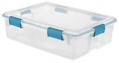 Picture of Storage-box Gasket Lid Clear/blue 37-qt