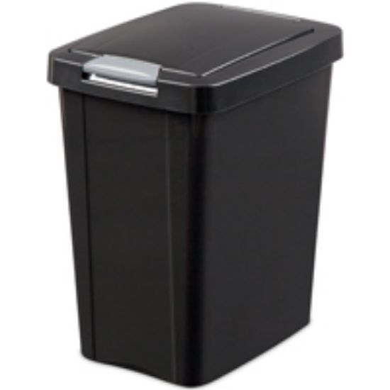 Picture of ™Sterilite™ TouchTop Waste-Basket with Latch 7.5 gal Capacity Black