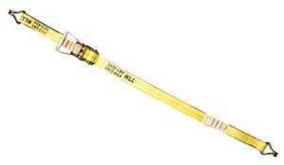 Picture of Tie-down Ratchet J-hook 10000-break 3333-wll Polyester Yellow 2" X 27'