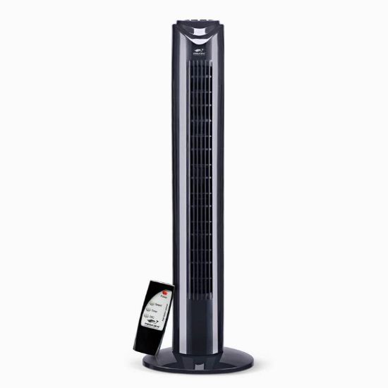 Picture of Tower-fan Oscillating 32" 3-speeds With Remote Timer Black